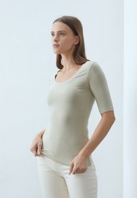 Anna Field 2 PACK - T-shirt - bas - light green/brown