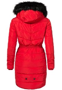 Navahoo Paula - Cappotto invernale - rot mit schwarzem fell