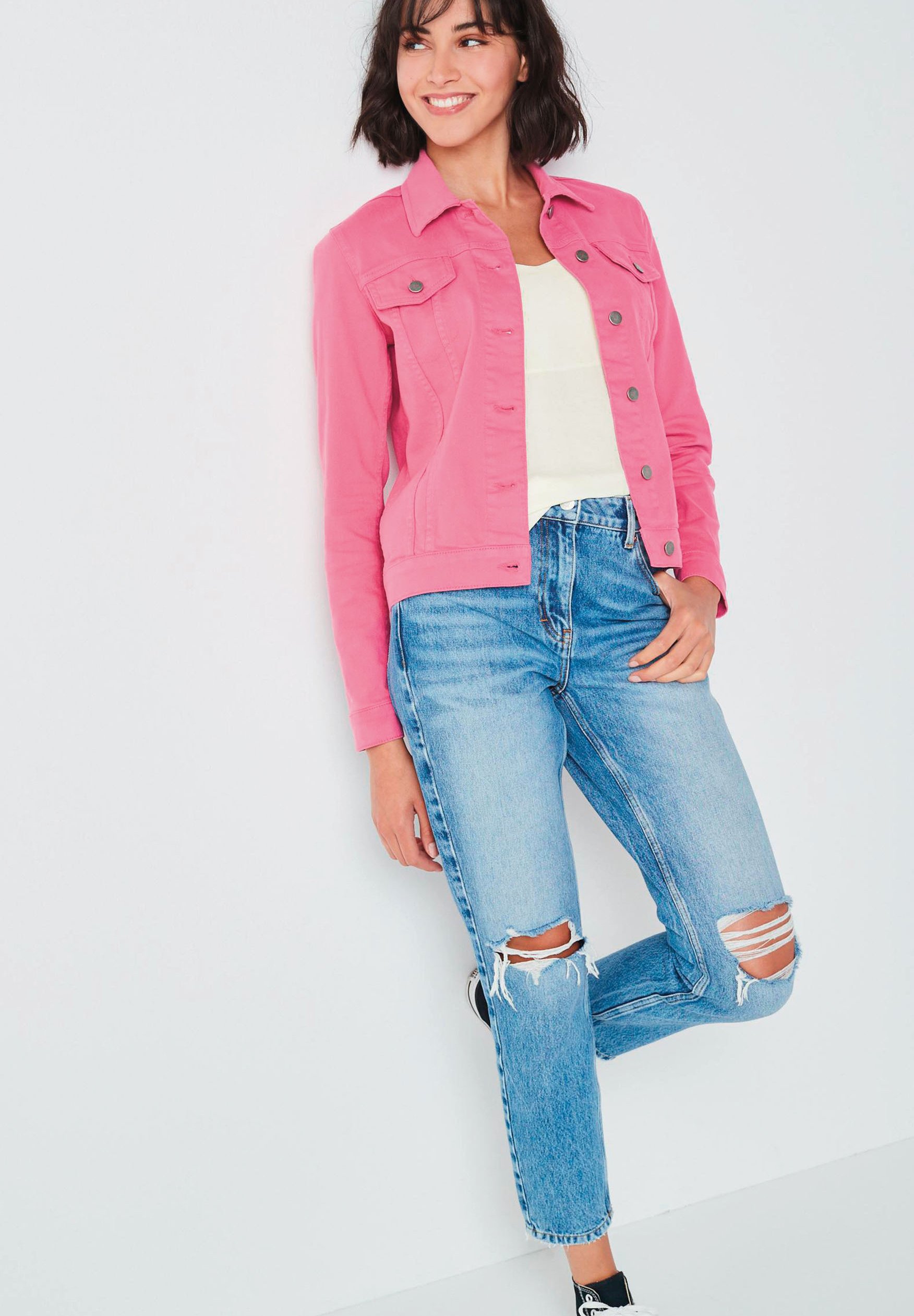 Next Giacca di jeans - pink/fuxia - Zalando.it