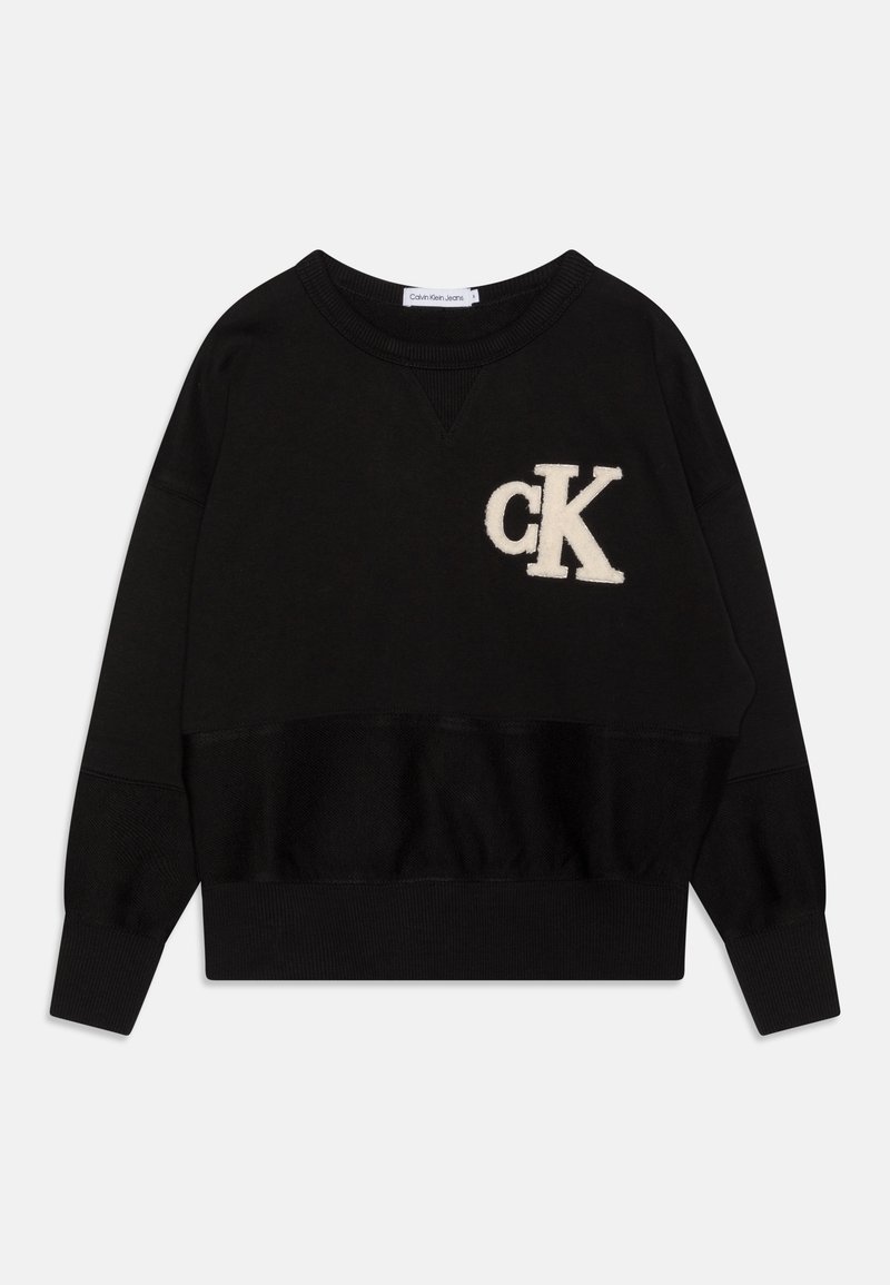 Calvin Klein Jeans TOWELLING MONO - Felpa - black