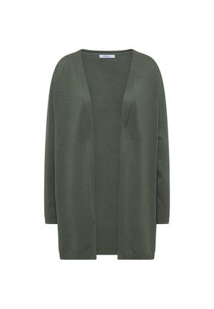 Cecil, OFFENER CARDIGAN IN LANGER PASSFORM - Vest - dried olive green