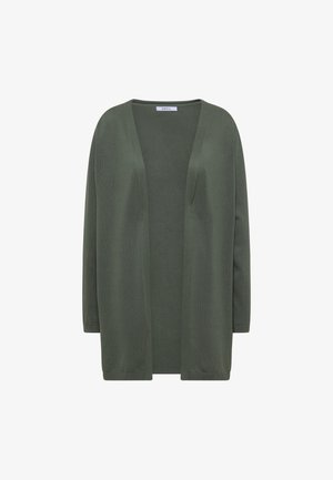 Cecil, OFFENER CARDIGAN IN LANGER PASSFORM - Vest - dried olive green