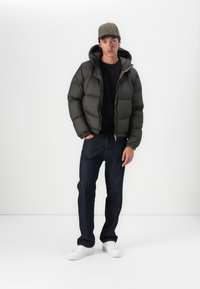 K-Way QUILL THERMO LIGHT UNISEX - Gewatteerde jas - black olive combo