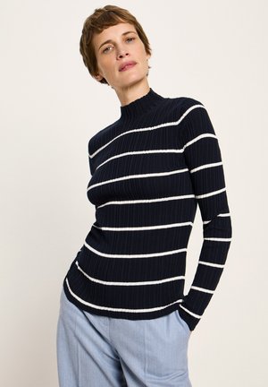 Strickpullover - midnight/off white