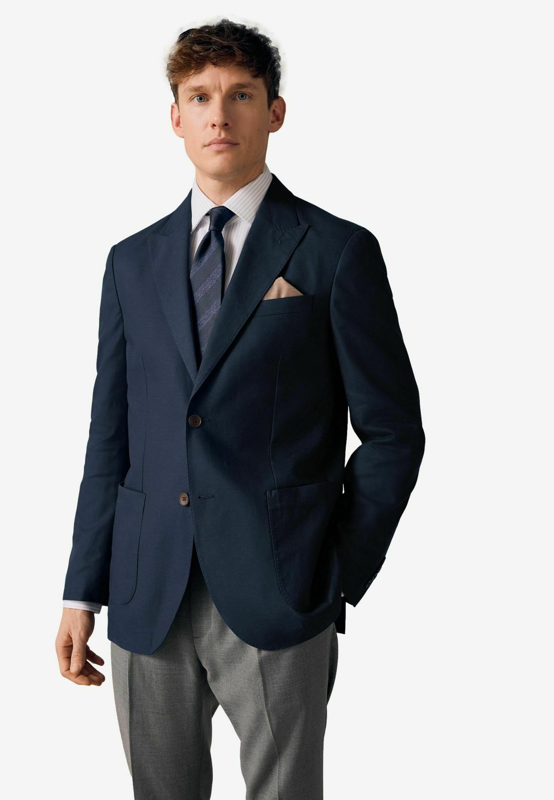 Blazer Uomo Business 2 Bottoni - Regular Fit In Poliestere Ed Elastan, Elegante E Versatile - Foto 6