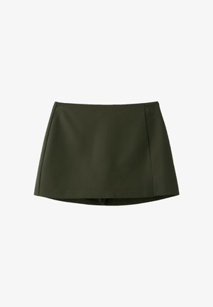 Stradivarius, SKORT WITH SIDE SLIT 04799768 - Šortková sukňa - khaki
