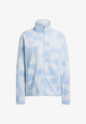 adidas Terrex W MT AOP FZ FL - Fleece jacket - glow blue crystal sky