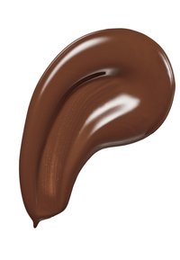 Peinture chocolat brun lisse ou crème, finition brillante, forme fluide s'étendant avec une légère courbe, éclat subtil, sans texture ni motifs visibles.