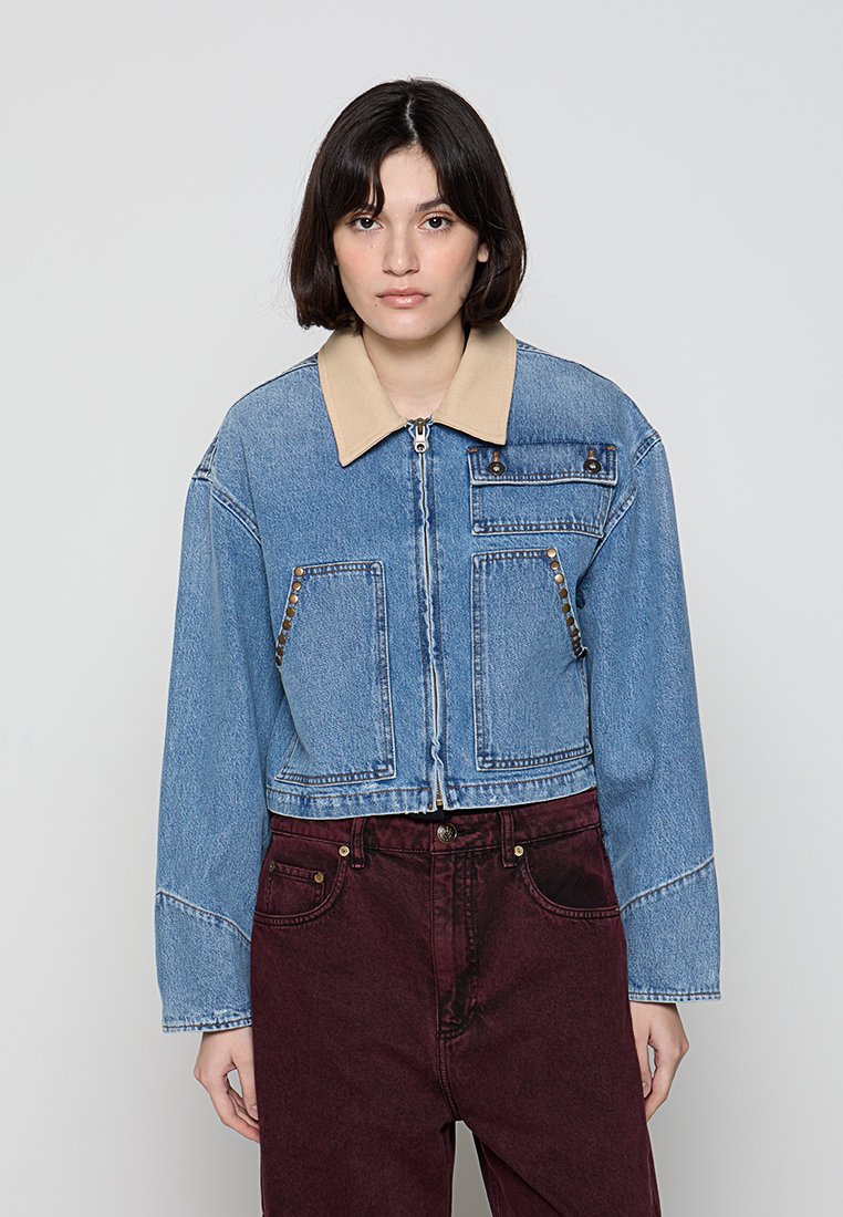 sandro Spijkerjas lichtblauw denim