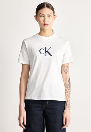 SEQUIN GRAPHIC TEE - Tričko s potlačou - brilliant white