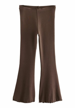 Next, RIB FLARE LEGGINGS.  - REGULAR FIT - Leggings - chocolate brown