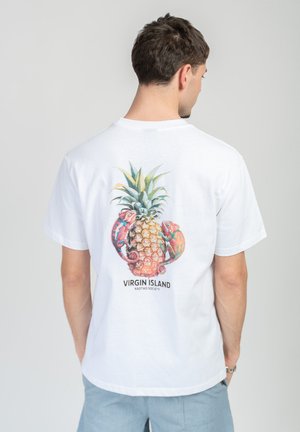 Kaotiko TROPIC ISLAND UNISEX - T-shirt con stampa - white