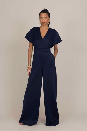 WEDDING BETTY WRAP - Kombinezon - navy