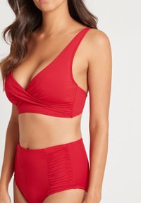 SEA LEVEL GATHERED SIDE HIGH WAIST - Bikinibroekje - red