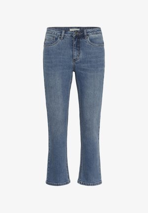 Kaffe, KARIVER CROPPED JEANS - Jean slim - medium blue denim