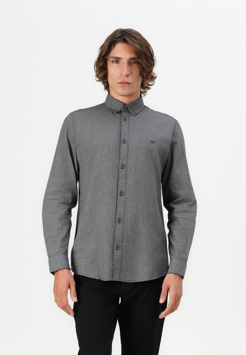 TOM TAILOR STRUCTURED SHIRT - Majica - navy/multi coloured