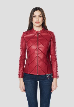 BIKER  - Chaqueta de cuero sintético - rojo   red