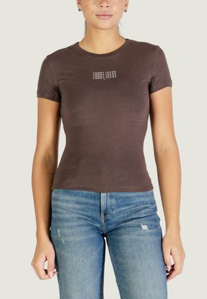 T-shirt con stampa - brown