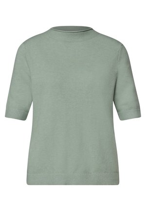 Street One, SHORT-SLEEVE TURTLENECK JUMPER - T-shirt basique - eucalyptus green mel.