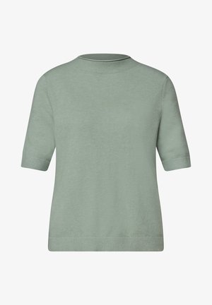 Street One, SHORT-SLEEVE TURTLENECK JUMPER - T-shirt basique - eucalyptus green mel.