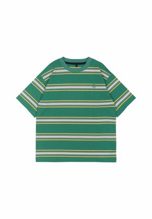 SWALD OS S_S TEE - Langarmshirt - bottle green striped