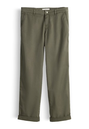 OPUS PANTS, MID RISE ANKLE RELAXED FIT - Chino - olive leaf