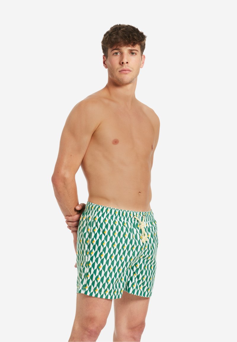 Gassa d’Amante SORRENTO - Shorts da mare - verde stampa grafica