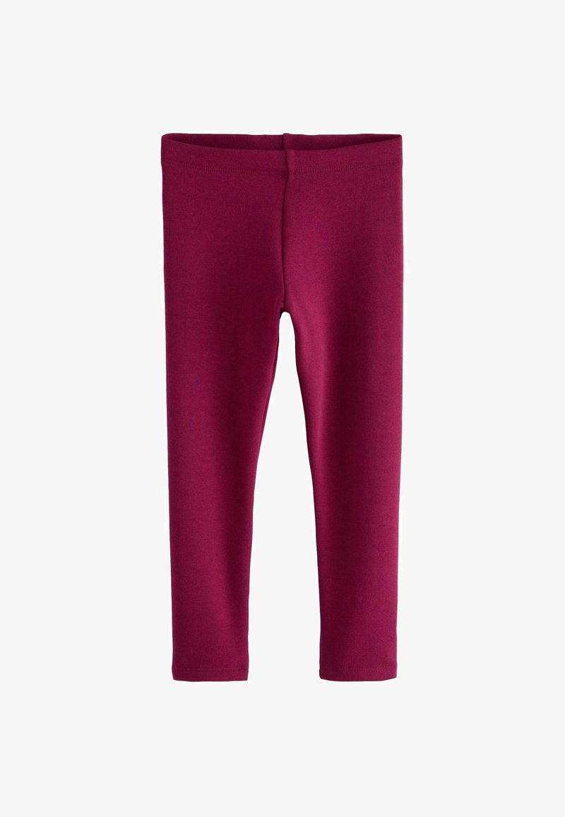 Bordo leggingi izdelani iz raztegljivega materiala z gladko teksturo. Imajo elastičen pas in oprijet kroj, ki sega do gležnjev.