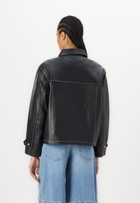 Mads Nørgaard SOFT JONES JACKET - Jachetă piele - black