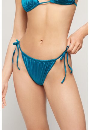 Tezenis SHINY GLAM WITH NARROW TIES BRAZILIAN - Braguita de bikini - blue