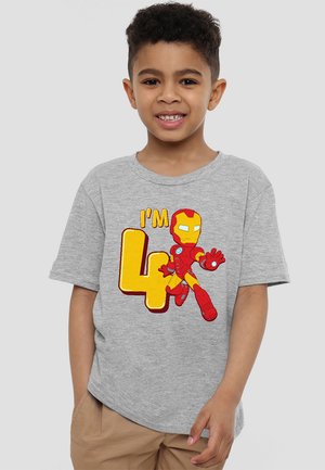 Marvel IRON MAN CUTE BIRTHDAY 4 - T-Shirt print - mottled grey