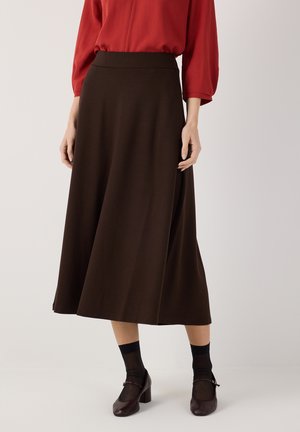 More & More, MORE & MORE UNKOMPLIZIERTER, WEITER JERSEY-SCHLUPFROCK - Jupe trapèze - espresso brown