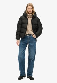 Superdry & Co HOODED PUFFER - Giacca invernale - black