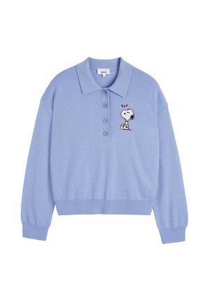 CHINTI & PARKER, CHINTI & PARKER SWEATERS SNOOPY POLO SWEATER - Polo - baby blue