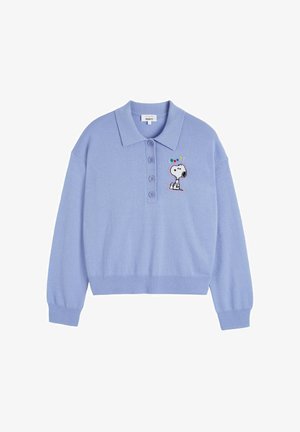 CHINTI & PARKER, CHINTI & PARKER SWEATERS SNOOPY POLO SWEATER - Polo - baby blue