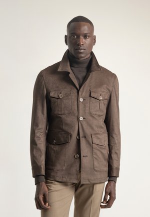 SAHARIANA - Abrigo corto - marrón oscuro