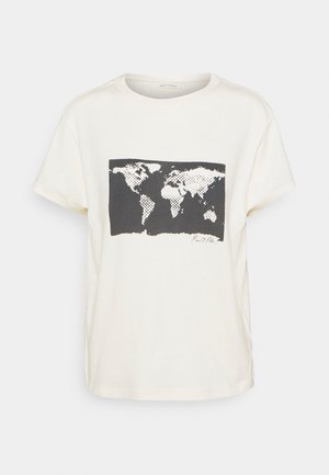 SHORT SLEEVE ROUND NECK - Print T-shirt - paper white
