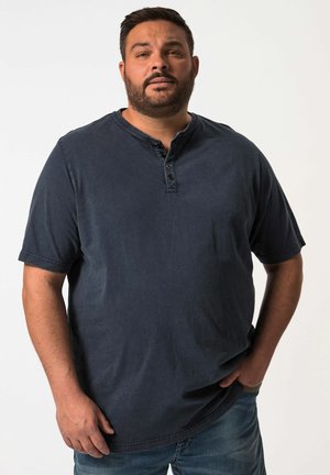 John F. Gee HENLEY - T-shirt basic - navy blue