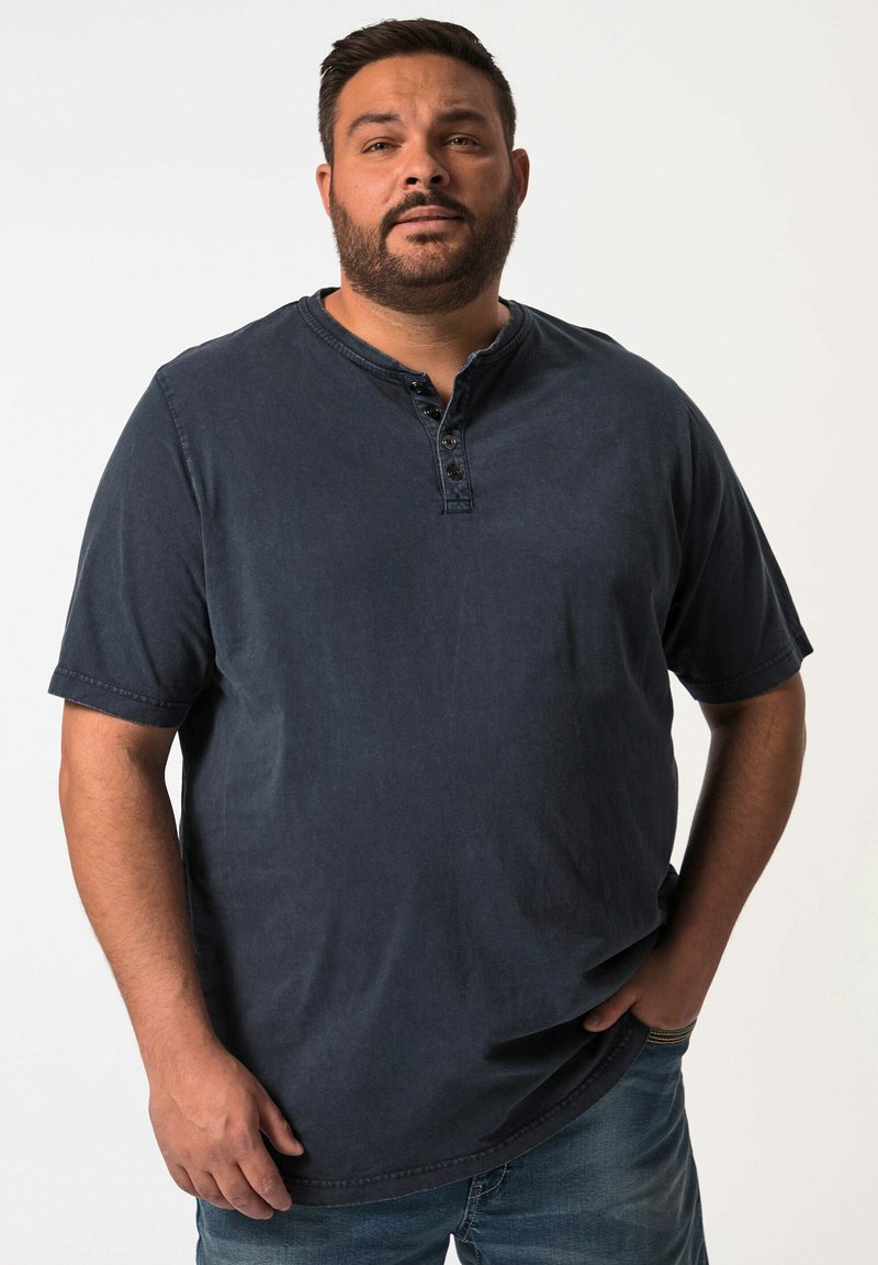 John F. Gee HENLEY - T-shirts basic - navy blue