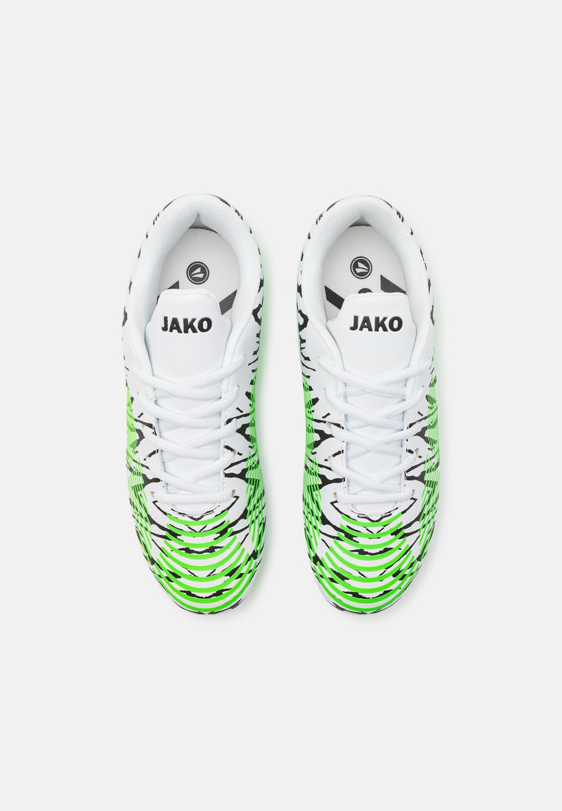Mizuno MORELIA NEO IV - Scarpe da calcio per terreni duri - white/neon green/cool gray/bianco