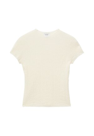 & OTHER STORIES, & OTHER STORIES MOCK-NECK TOP - T-shirt imprimé - off white