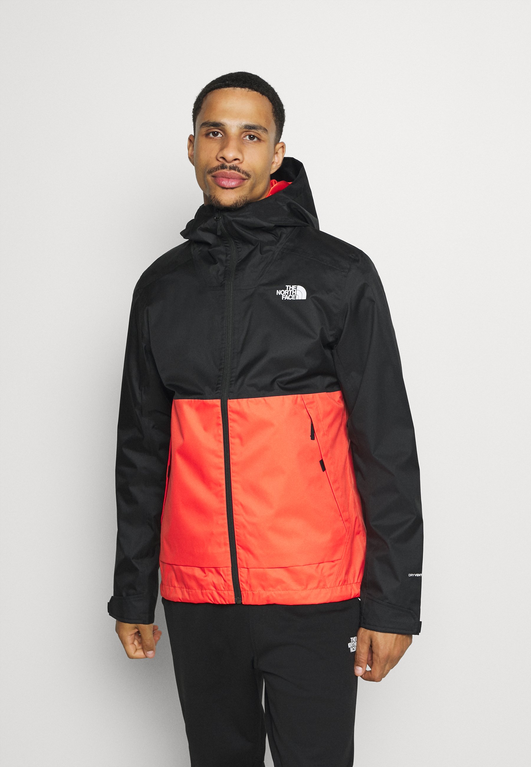 The North Face Millerton Jacket Waterproof Jacket Flare Black Red Zalando Co Uk