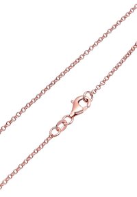 Rose gold kædedesign med fine led, glat tekstur og en sikker lobsterlås til lukning.