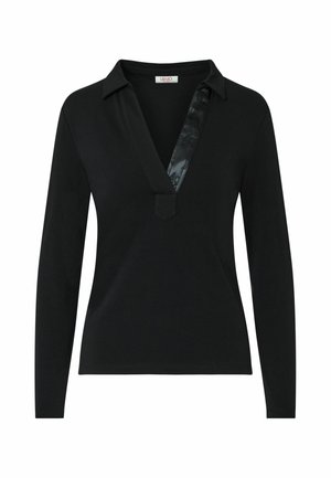 LIU JO, LIU JO LONG-SLEEVED POLO-SHIRT - Polo - black