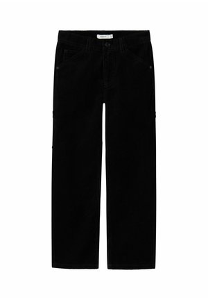 STRAIGHT FIT - Trousers - black