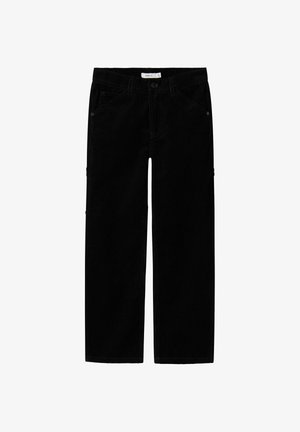 STRAIGHT FIT - Hlače - black