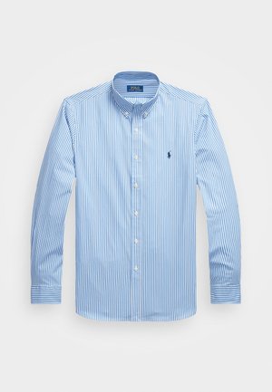 SLIM FIT STRIPED STRETCH POPLIN SHIRT - Shirt - light blue/white