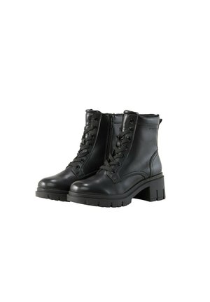 Lace-up ankle boots - black