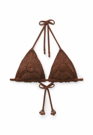 Calzedonia, FLORAL CROCHET TRIANGLE - Bikinitop - brown