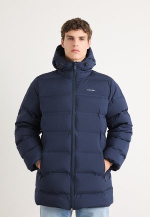 LONG HOODED - Pūkinis paltas - dark sapphire